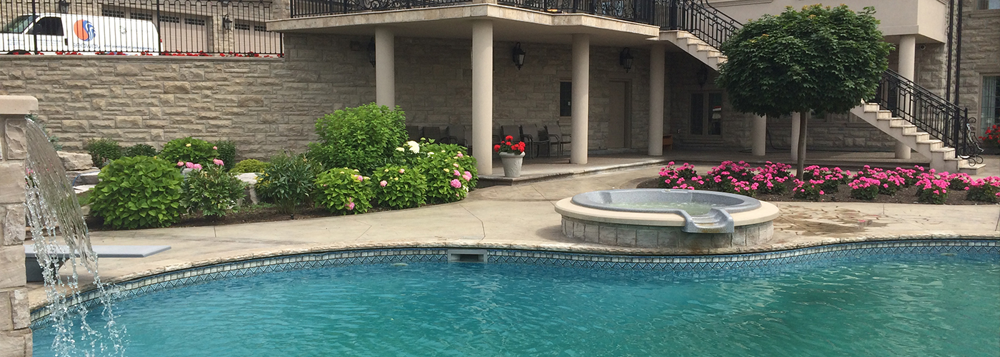 Backyard inground pool installation by Seaway
